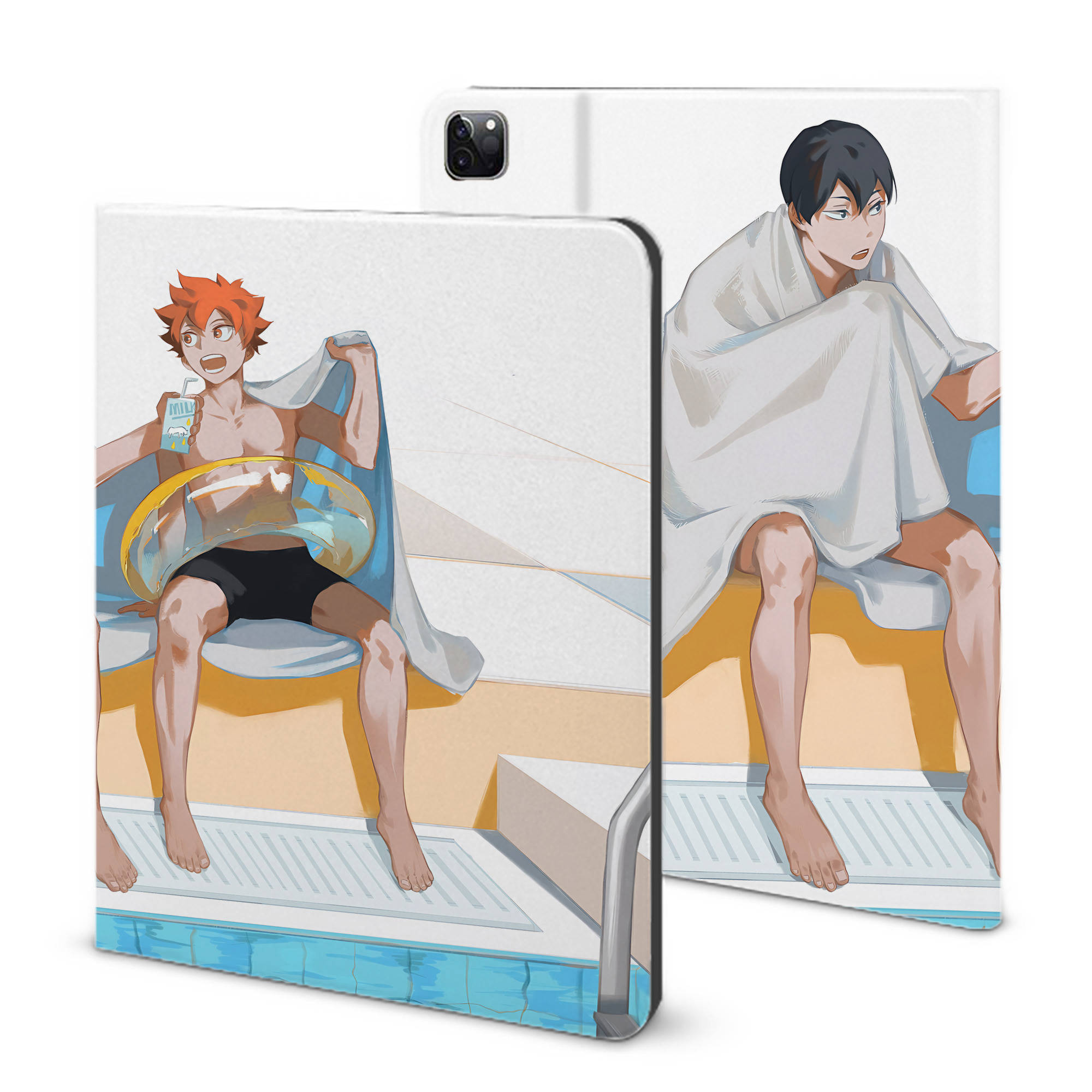 （画像用） ハイキュー!! Haikyu!! IPad ケース ブック型 PUレザー TPU 耐衝撃 軽量 薄型 ペン収納なし 全面保護 IPad 各モデル対応